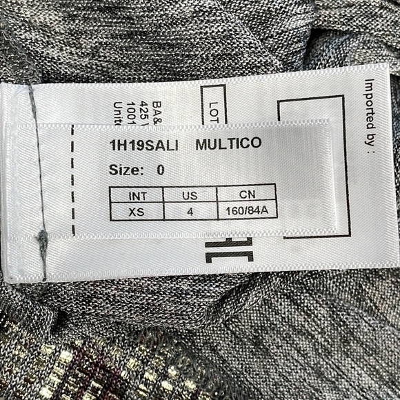 NWT BA&SH Salina Lady Metallic Silver Gray Open Back Party Dress Sz XS - Picture 14 of 15